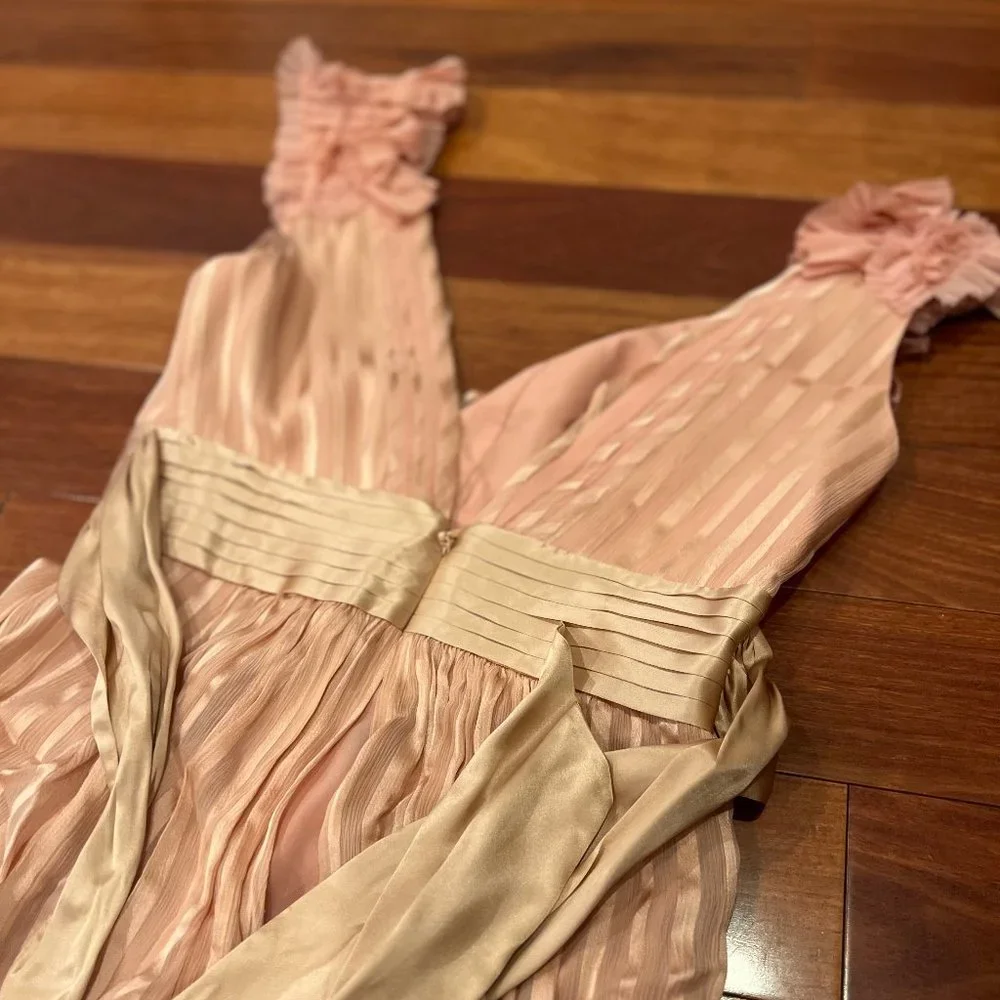 BCBGMAXAZRIA Cameo Torey V-Neck Long Dress - Picture 4 of 7